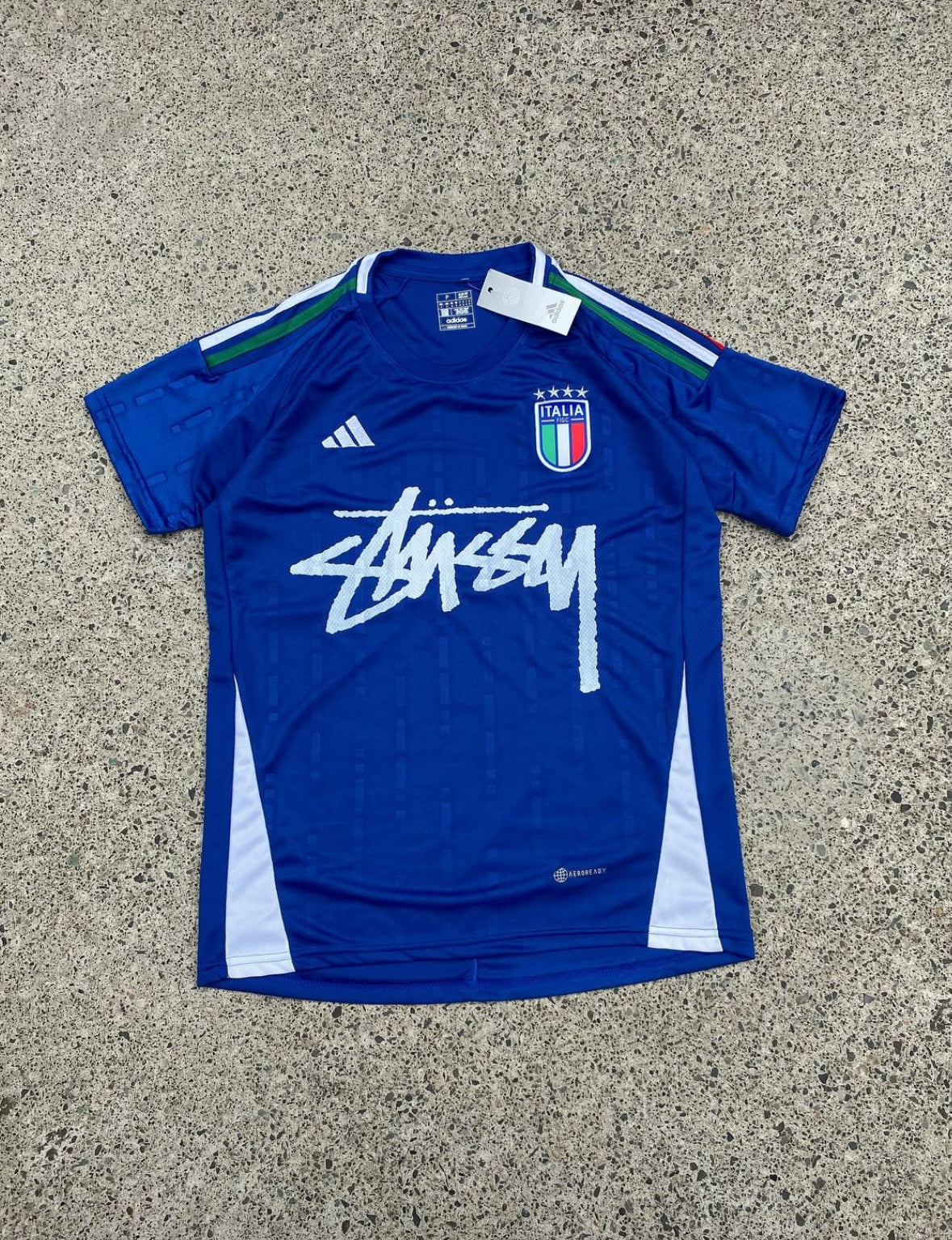 ITALIË X STUSSY - JERSEY BLAUW